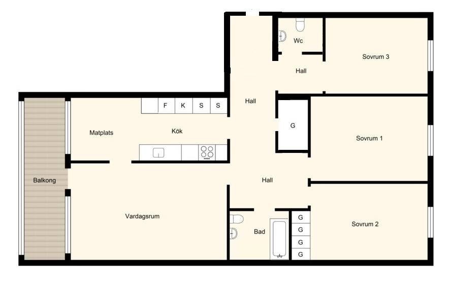 Lägenhet, 4 rooms, 99 sqm, Solna – bild 15