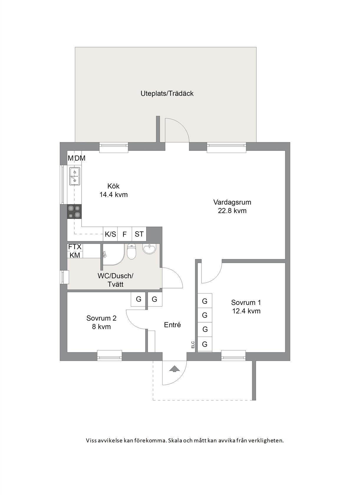 Lägenhet, 3 rooms, 75 sqm, Ellös – bild 2