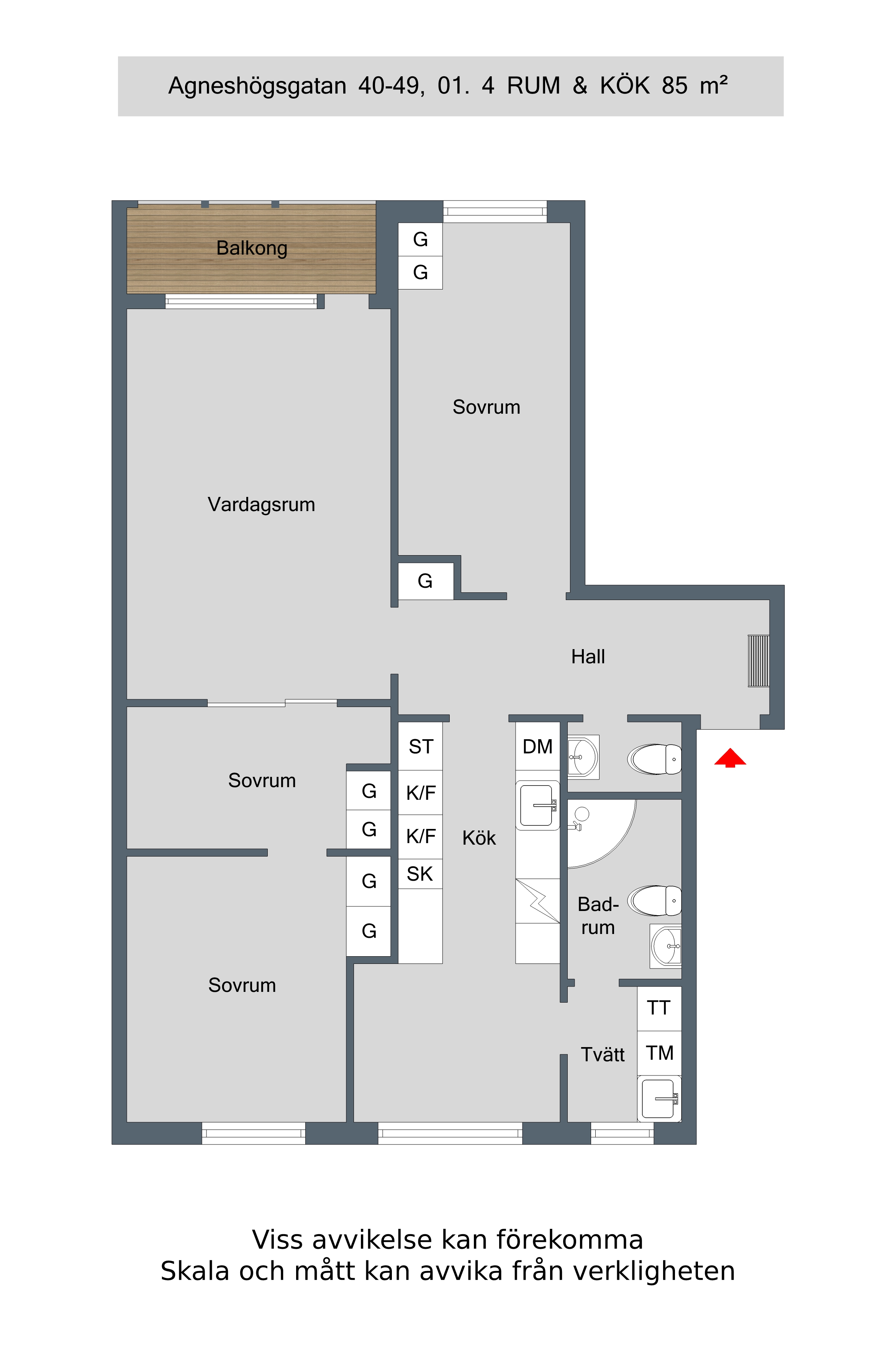 Lägenhet, 4 rooms, 85 sqm, Motala – bild 16