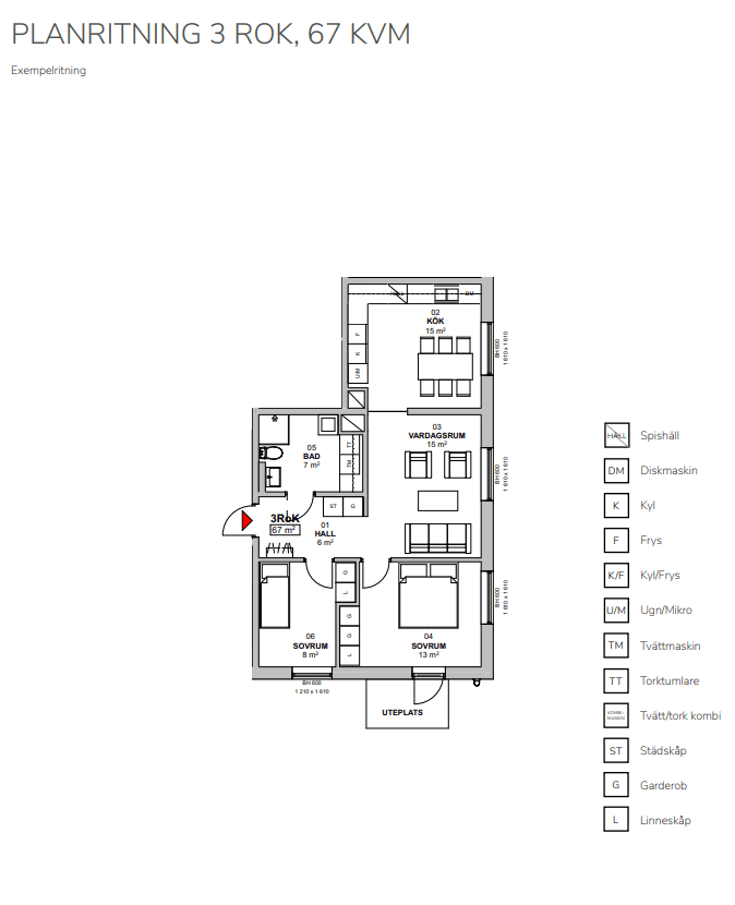 3 rok · 67 m² i Växjö – bild 21