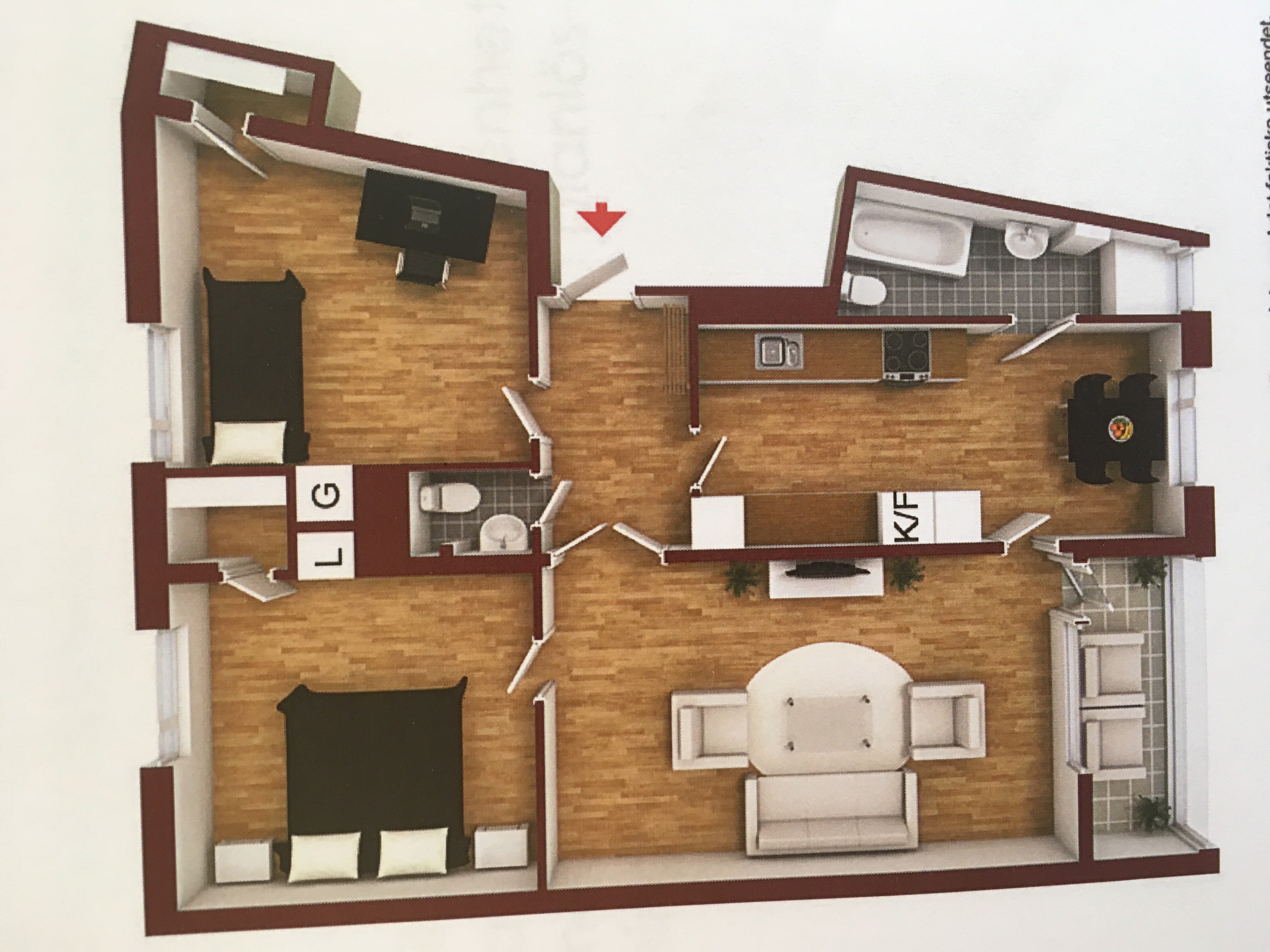 Lägenhet, 3 rooms, 90 sqm, Tumba – Tumba