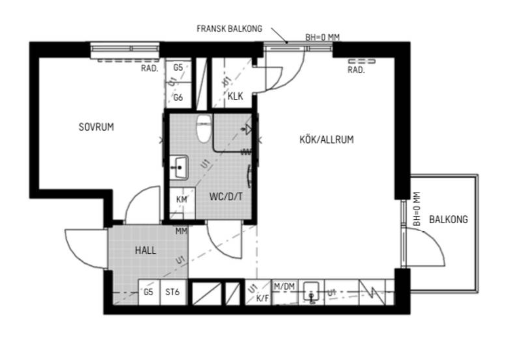 Lägenhet, 2 rooms, 41 sqm, Stockholm
