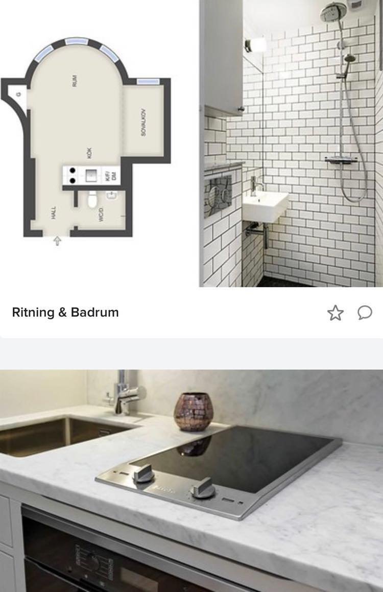Lägenhet, 1 rooms, 18 sqm, Stockholm