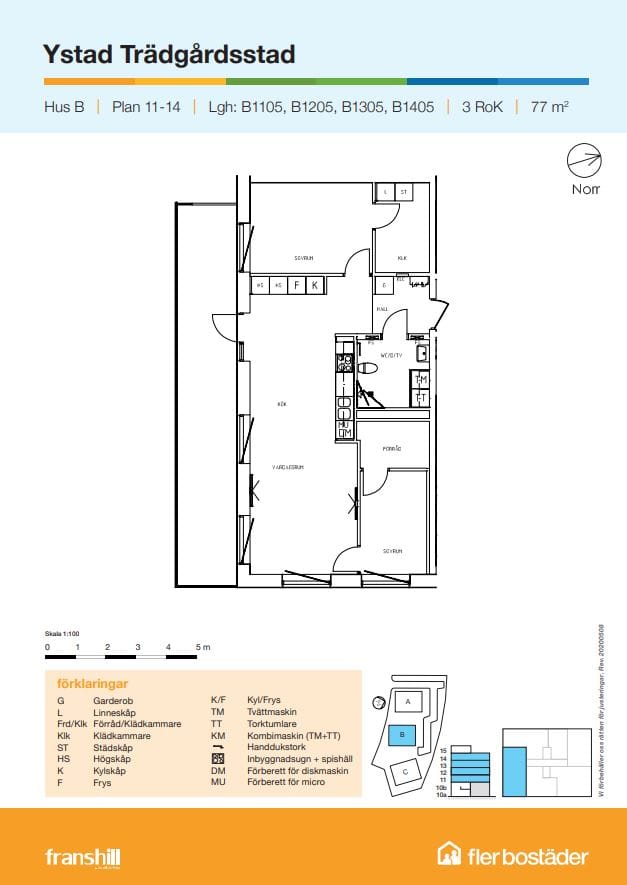 3 rok · 77 m² i Ystad – bild 16