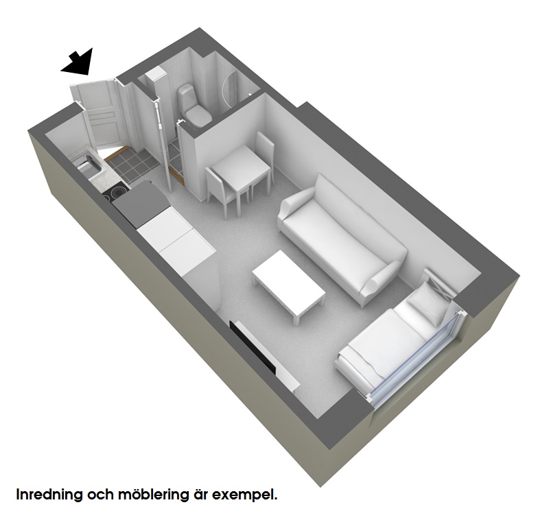 Lägenhet, 1 rooms, 18 sqm, Borås – bild 2