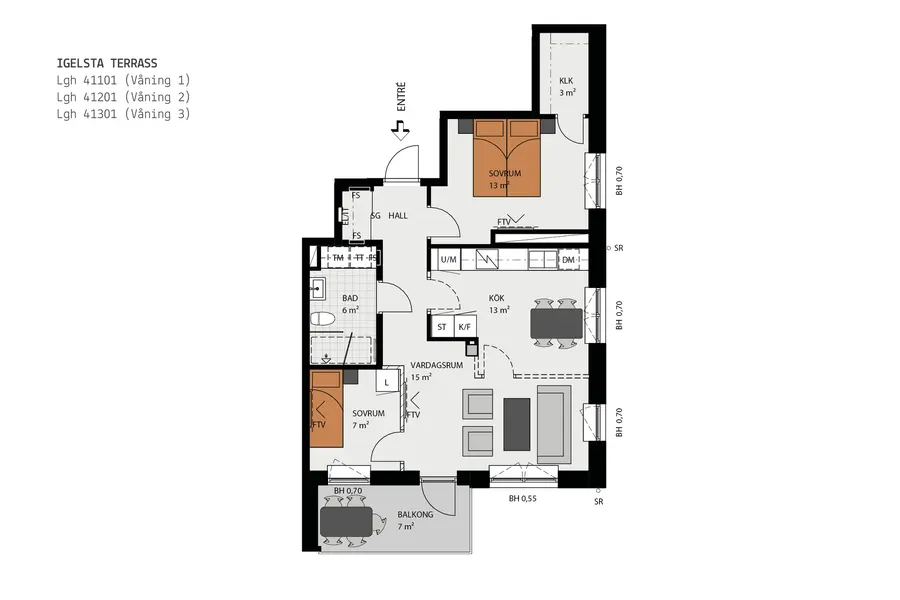 Lägenhet, 3 rooms, 65 sqm, Södertälje – bild 14