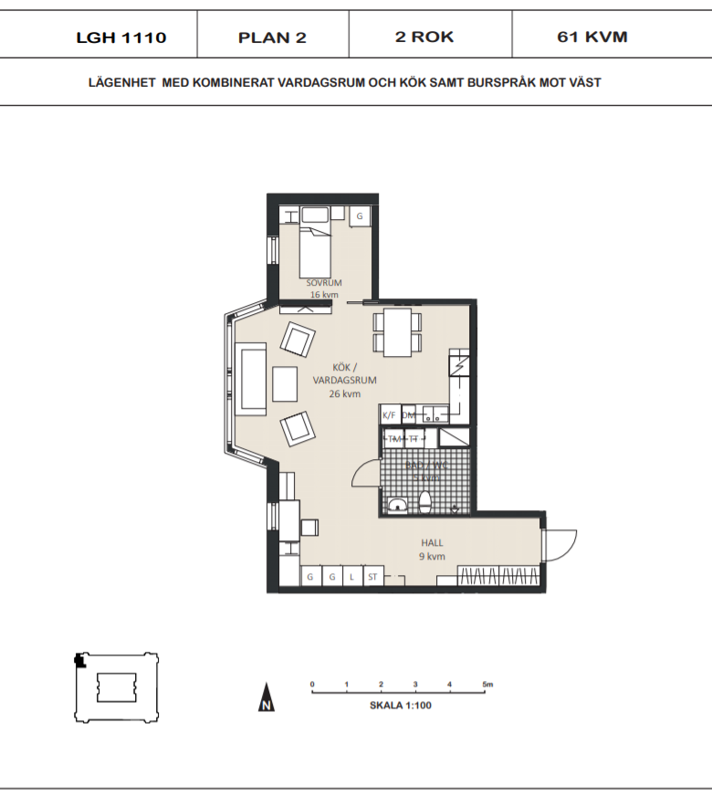 Lägenhet, 2 rooms, 61 sqm, Mariefred – bild 7