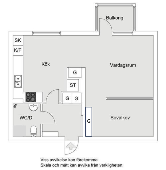 Lägenhet, 2 rooms, 38 sqm, Stockholm – Stockholm