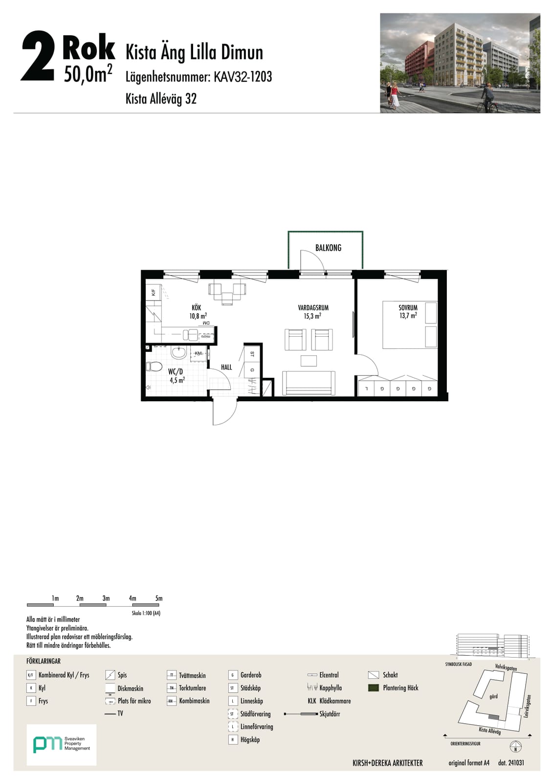 Lägenhet, 2 rooms, 50 sqm, Kista