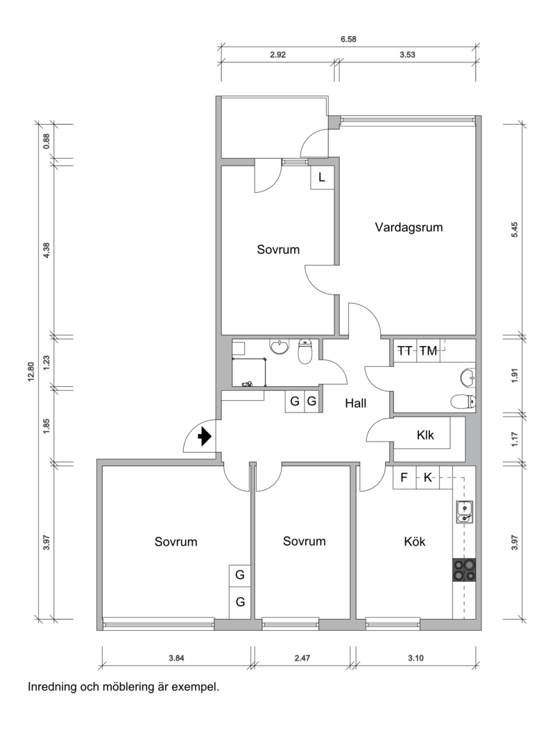 Lägenhet, 4 rooms, 98 sqm, Skövde – bild 10
