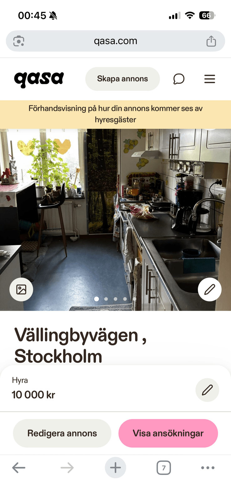 Lägenhet, 2 rooms, 57 sqm, Stockholm