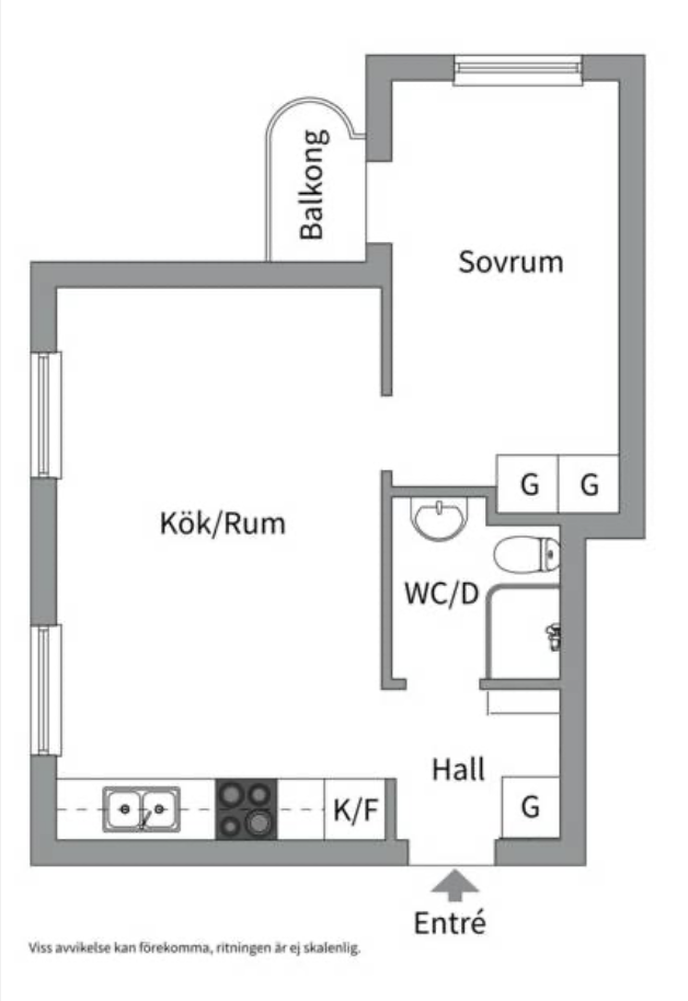 2 rok · 35 m² i Uppsala – Uppsala