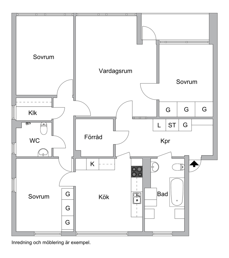 Lägenhet, 4 rooms, 107 sqm, Karlstad – bild 4