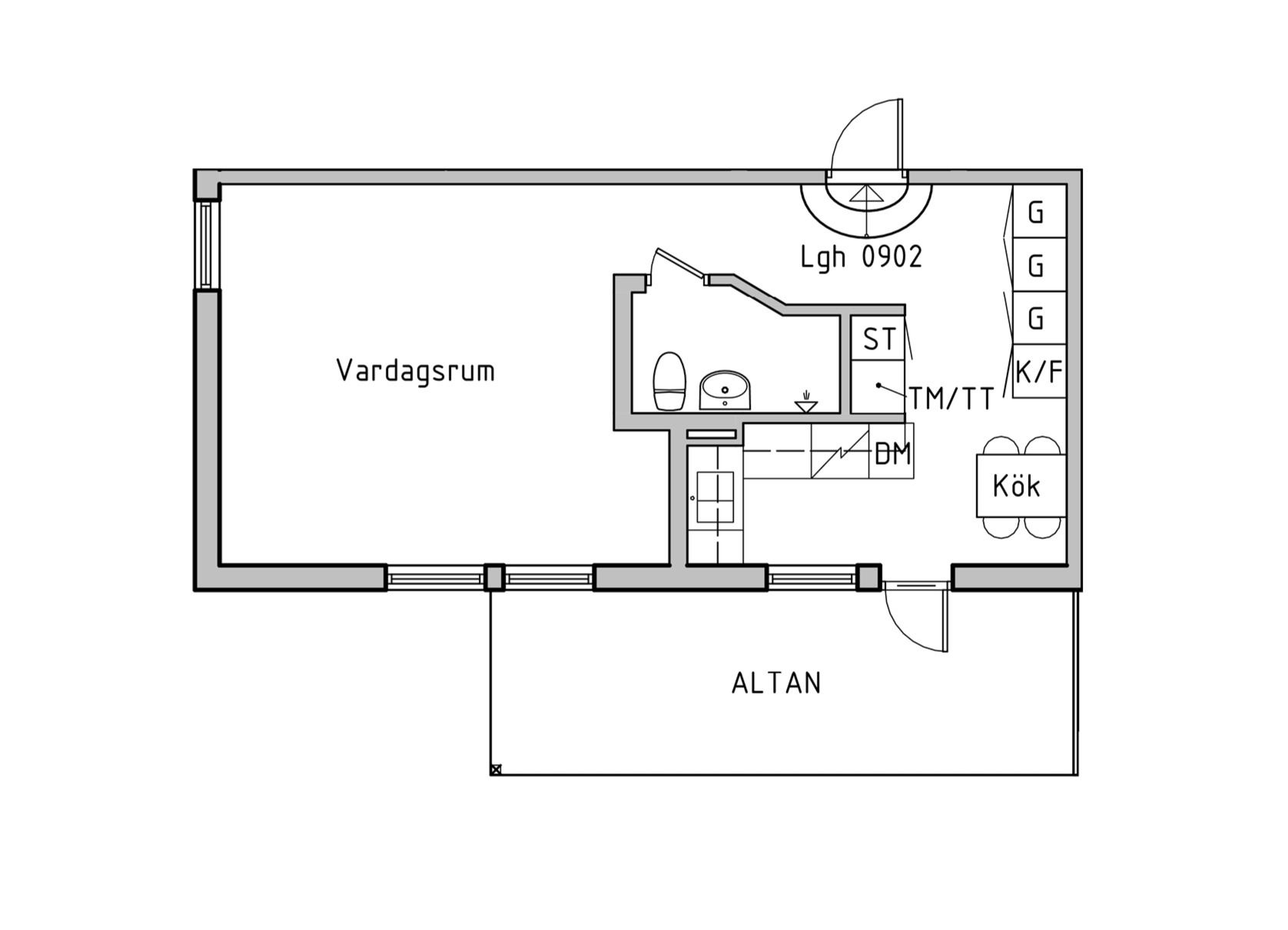 Lägenhet, 1 rooms, 42 sqm, Virserum – bild 7