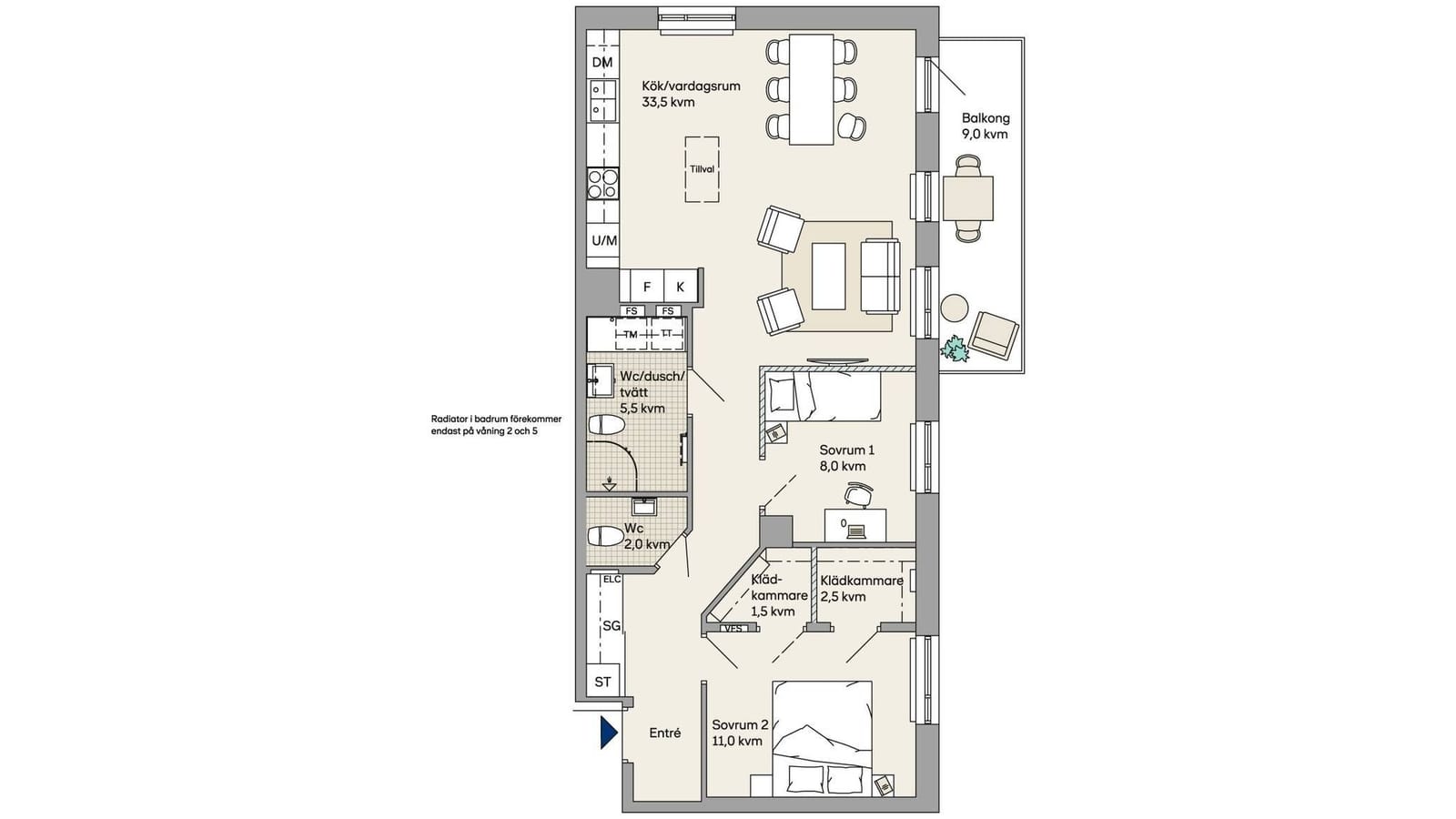 3 rok · 81 m² i Limhamn – bild 11