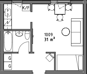 Lägenhet, 1 rooms, 31 sqm, Grums – bild 19