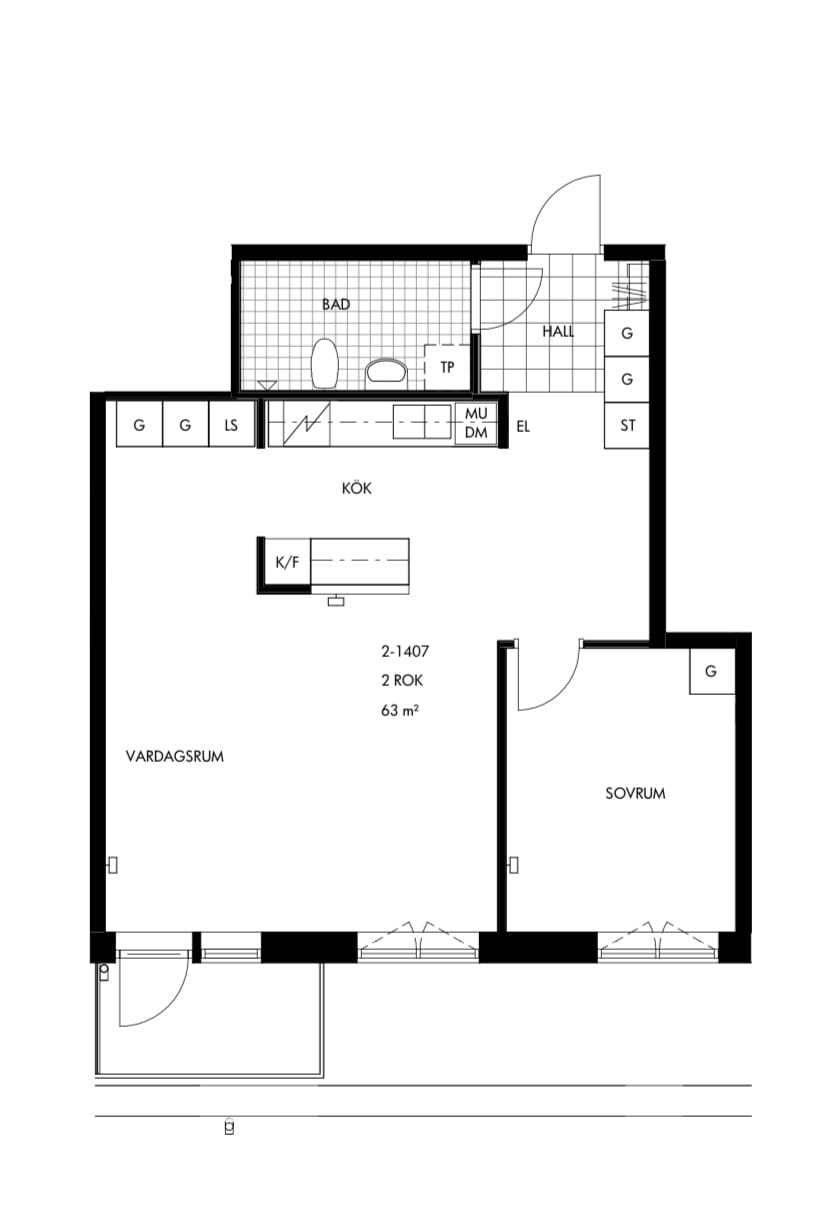 2 rok · 63 m² i Solna – bild 7