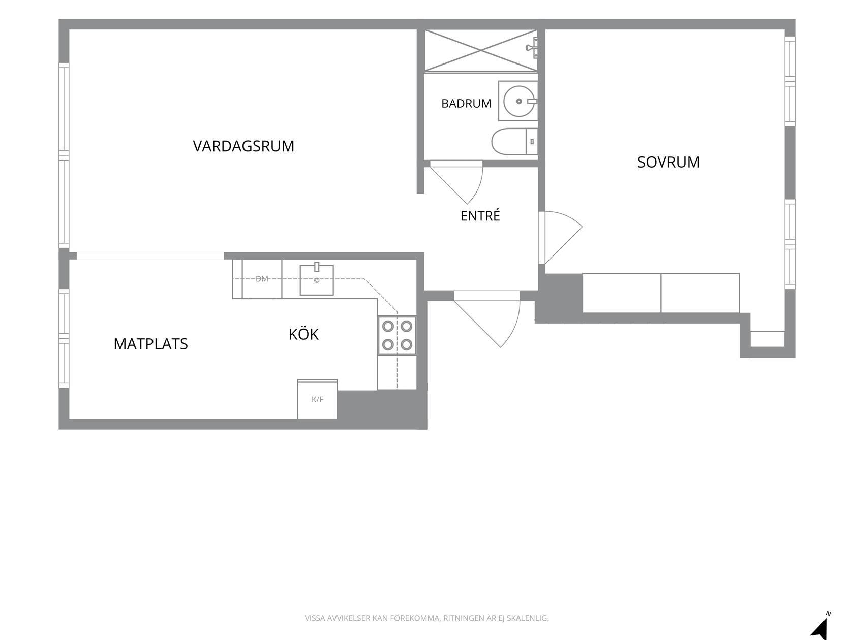 Lägenhet, 2 rooms, 58 sqm, Helsingborg – bild 5