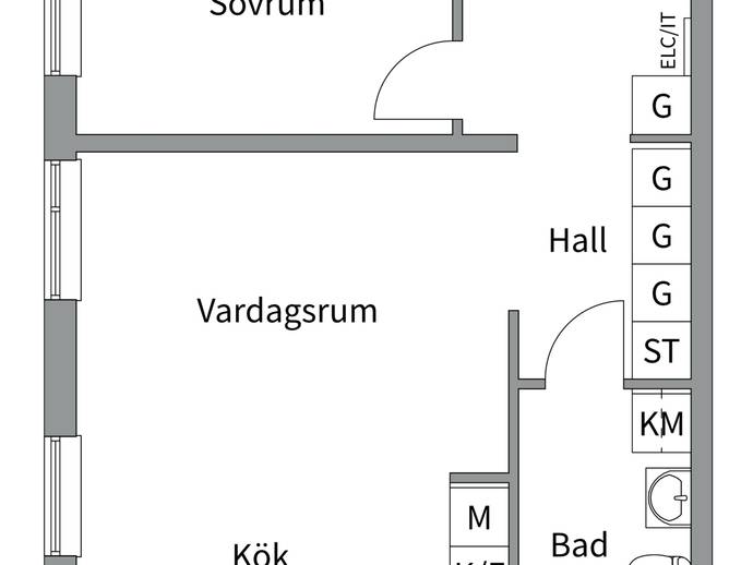 2 rok · 54 m² · Marieviksgatan 41, BV
