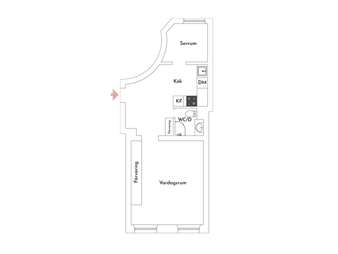2 rok · 42,4 m² · Birger Jarlsgatan 103B