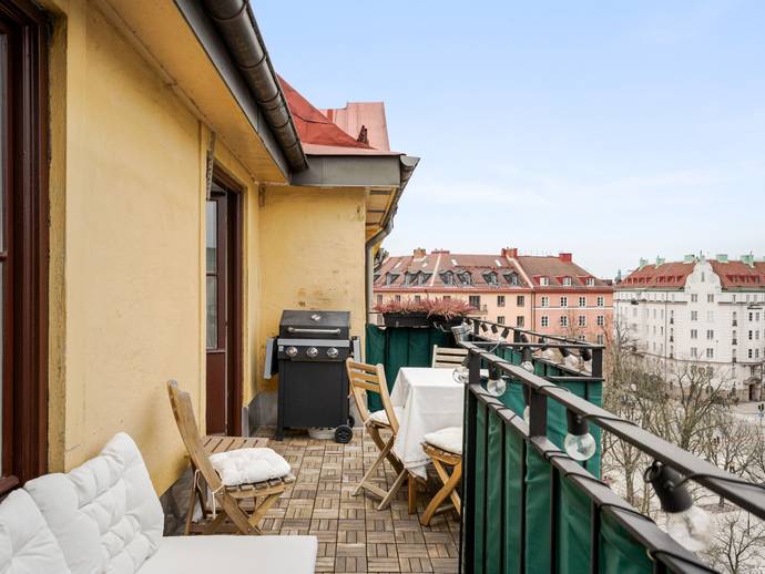 2 rok · 28 m² · Rådmansgatan 11 - Kungsbalkong